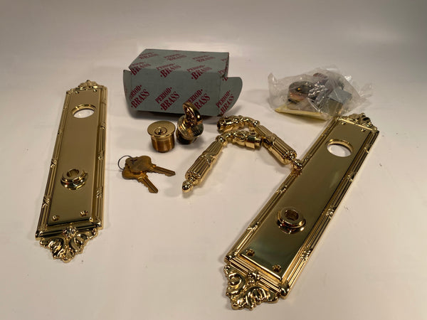 Period Brass Ribbon/Reed hardware set.