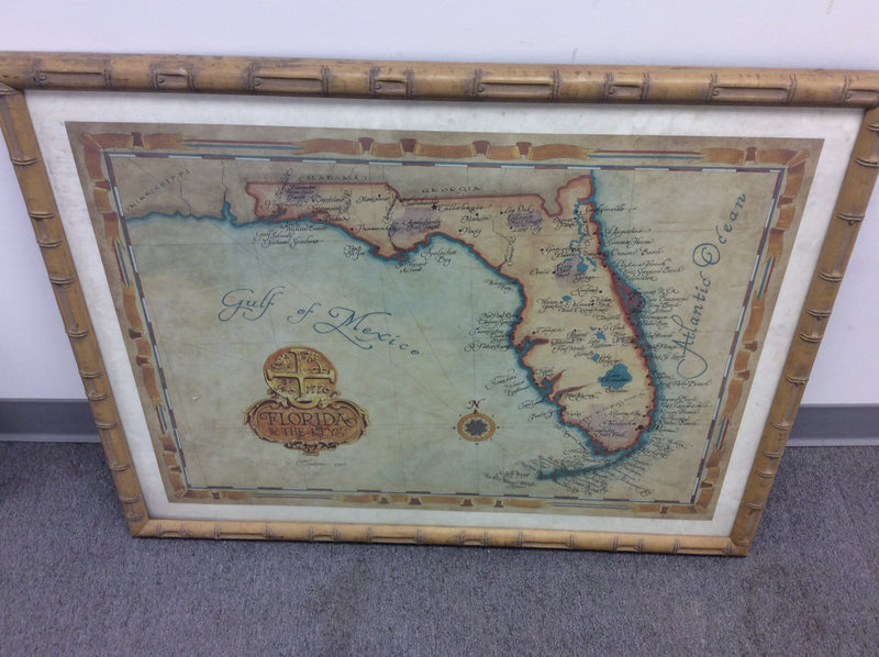 Framed Map of Florida