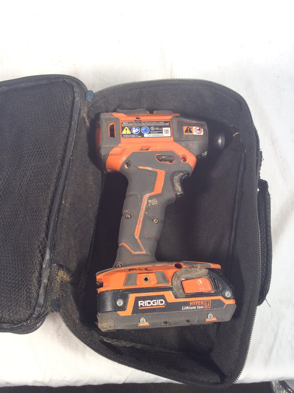 Ridged 18v cordless brushless impact driver w/case (drill & battery only)