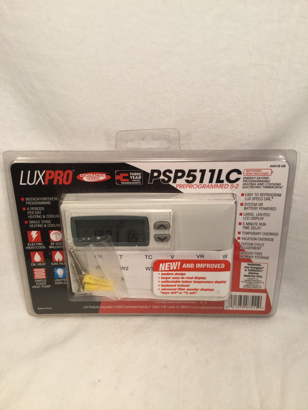 LuxPro Programmable Thermostat PSP511LC
