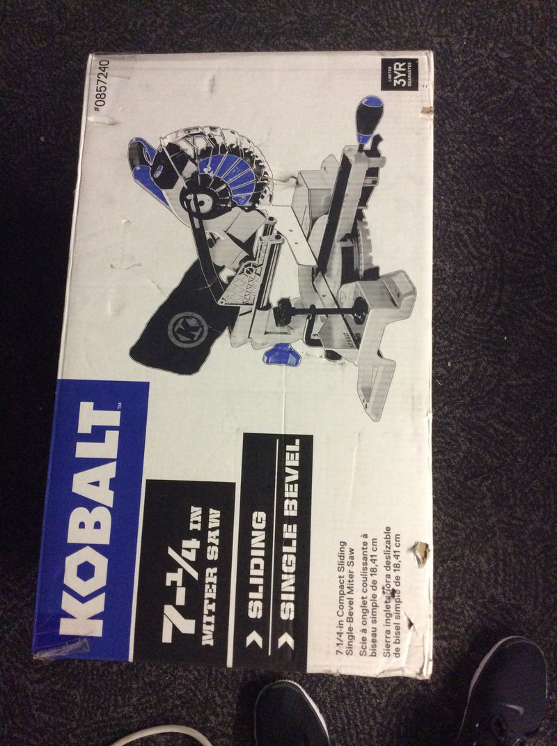 Kobalt 7-1/4 in. Sliding Single bevel Miter Saw