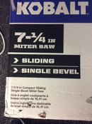 Kobalt 7-1/4 in. Sliding Single bevel Miter Saw