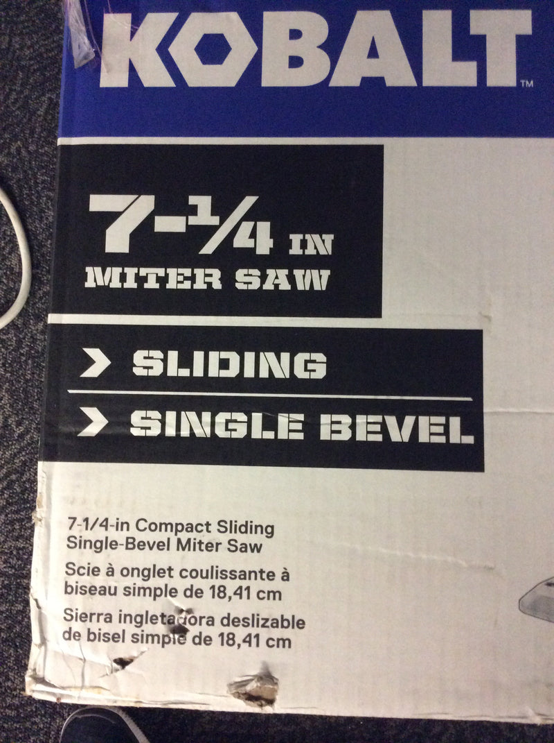 Kobalt 7-1/4 in. Sliding Single bevel Miter Saw