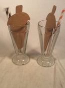 Root beer float/shake soda glass set (2)