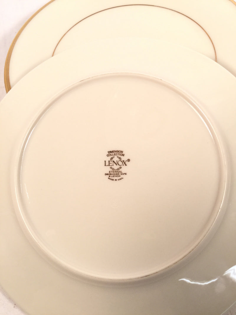 Lenox Eternal Dimension Collection Ivory W/ Gold Trim 11 PCS.