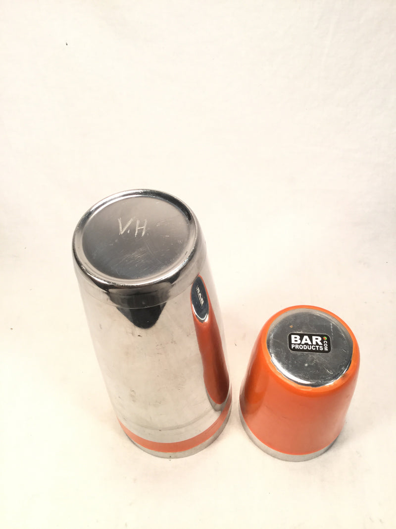 Bar Products .Com Stainless Steel Shaker Tin W/ Orange Grips