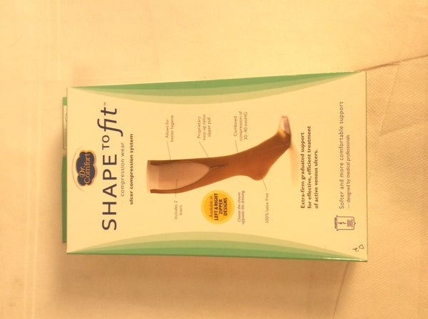 Dr. Comfort shape to fit knee high ulcer compression system (size MEDIUM) khaki color