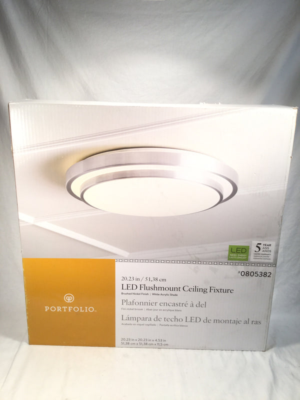 Portfolio 20.23 Inch LED Flushmount Ceiling Fixture