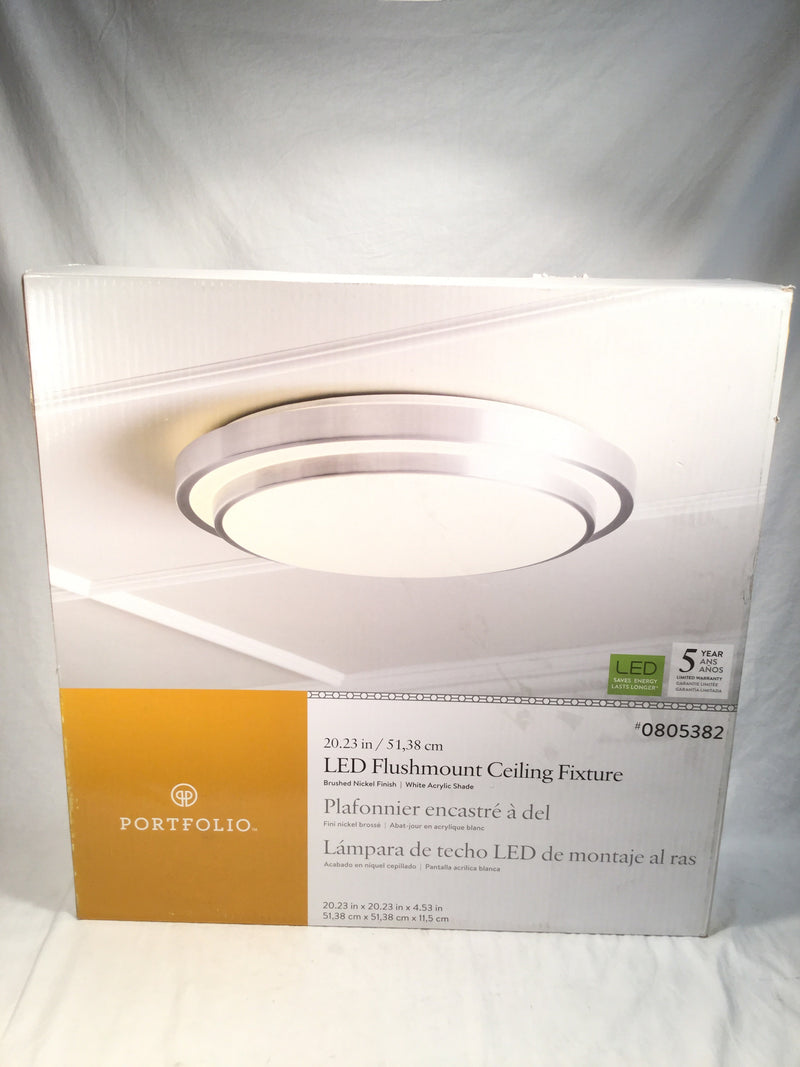 Portfolio 20.23 Inch LED Flushmount Ceiling Fixture