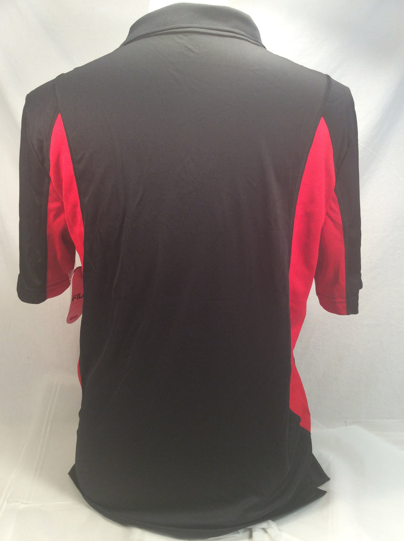 FILA dry fit golf shirt men’s M black red