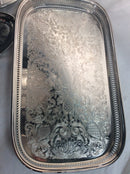 Oneida silver serving trays (3)