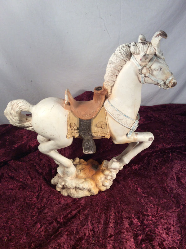 Antique Horse Statue 15in x 14in