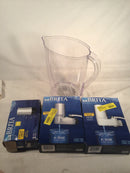 Brita bundle 2 faucet systems, 3 refill filters, 1 pitcher (missing parts)