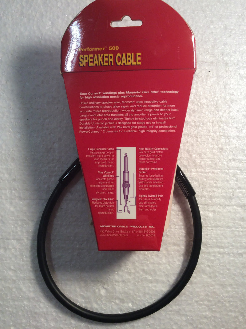 Monster performer 500 speaker 1.6ft cable