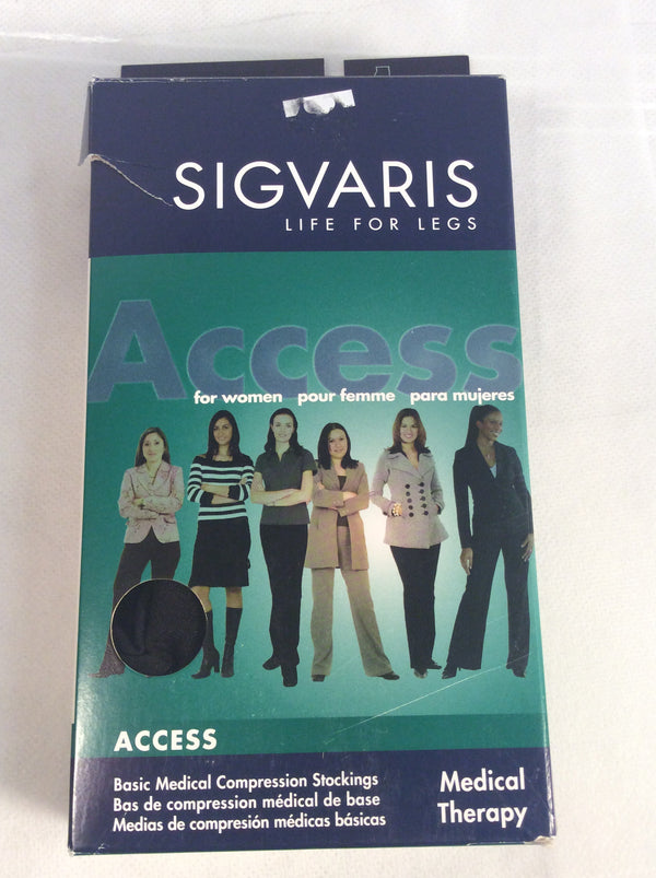 Sigvaris thigh high compression stockings (size LL) black color