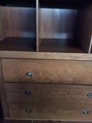 Bernhardt Vintage Blonde Wood Pair Armoire Cabinets