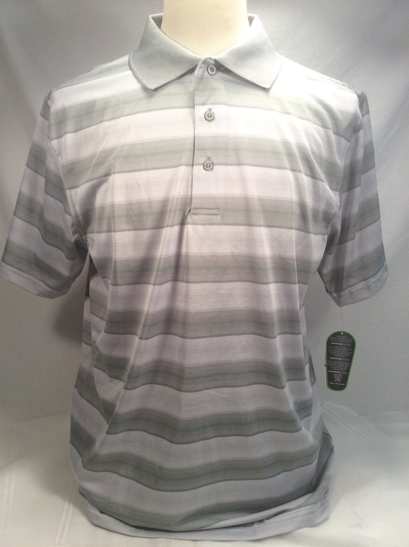 PGA TOUR pro series dry fit golf shirt men L gray green