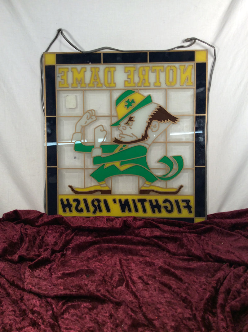 Notre Dame - Fighting Irish Stained Glass Decoration