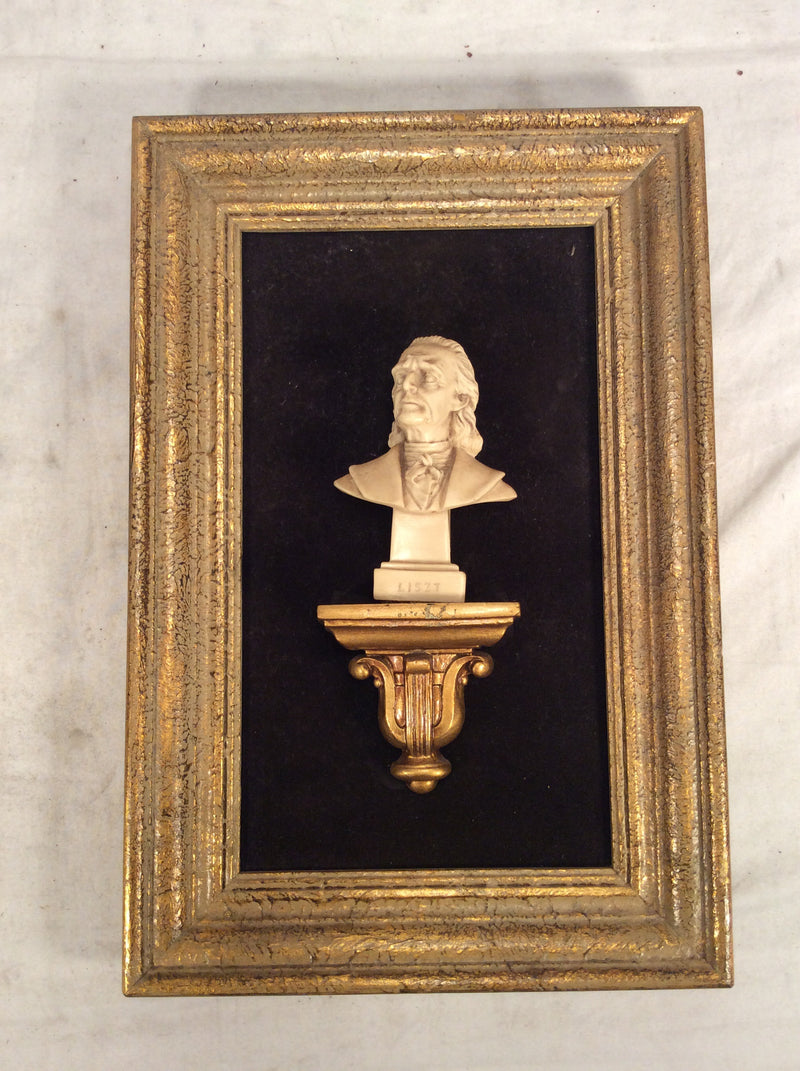 Mozart, Liszt, Bach, Beethoven, Set of 4 Framed Sculptures