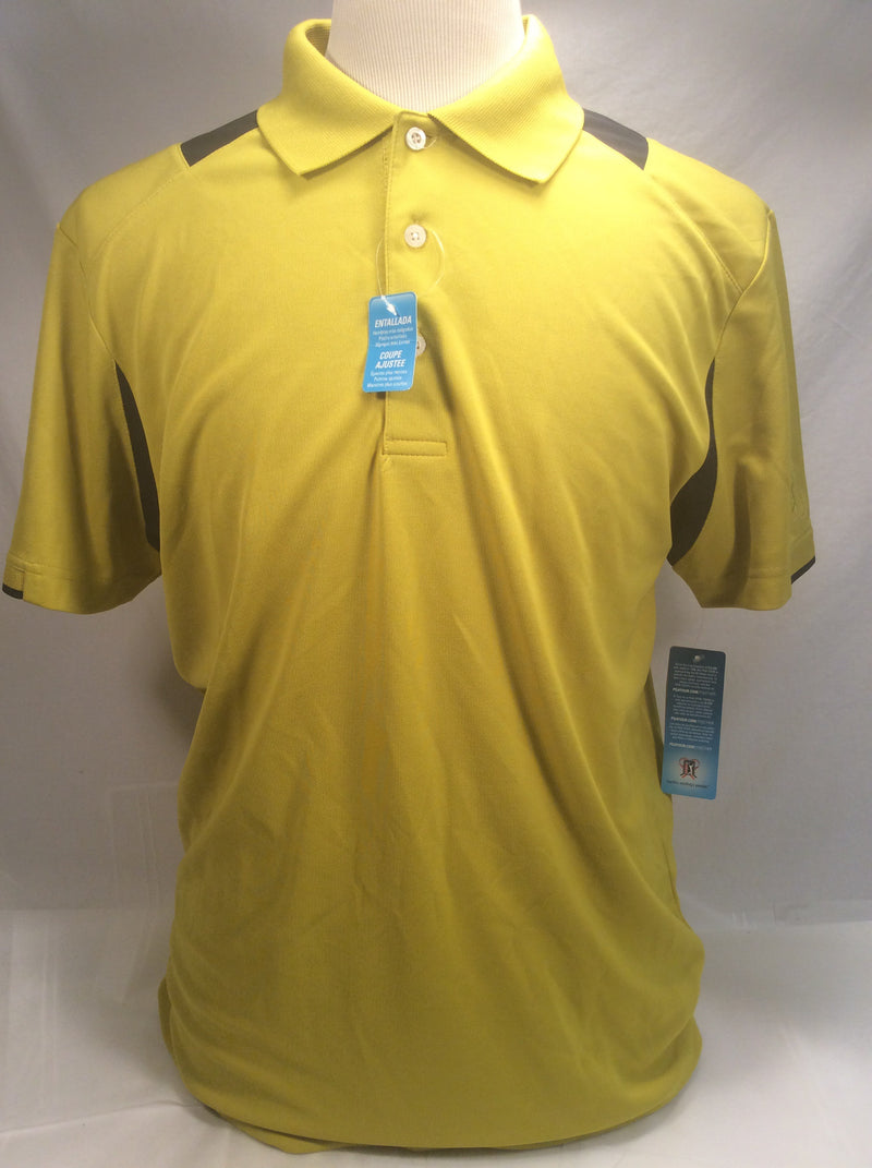 PGA TOUR fitted dry fit golf shirt men L green