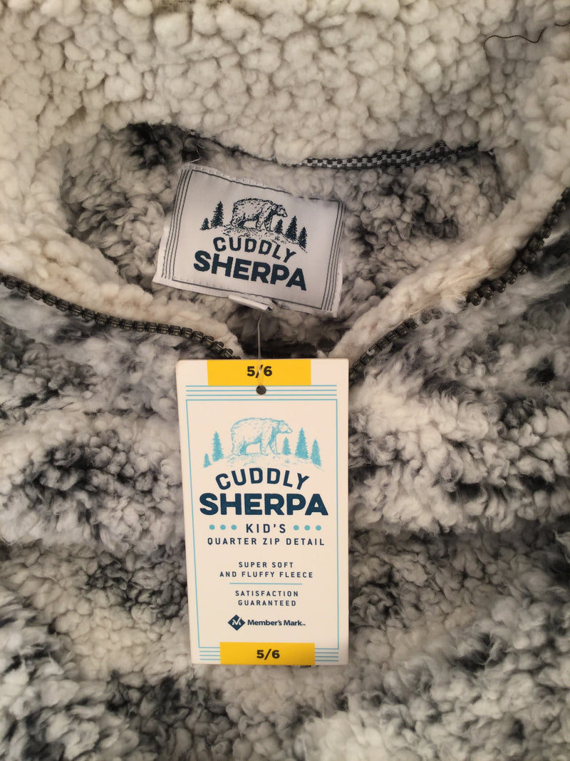 Cuddly Sherpa Kids 5/6 Quarter ZIP Fleece Pull Over