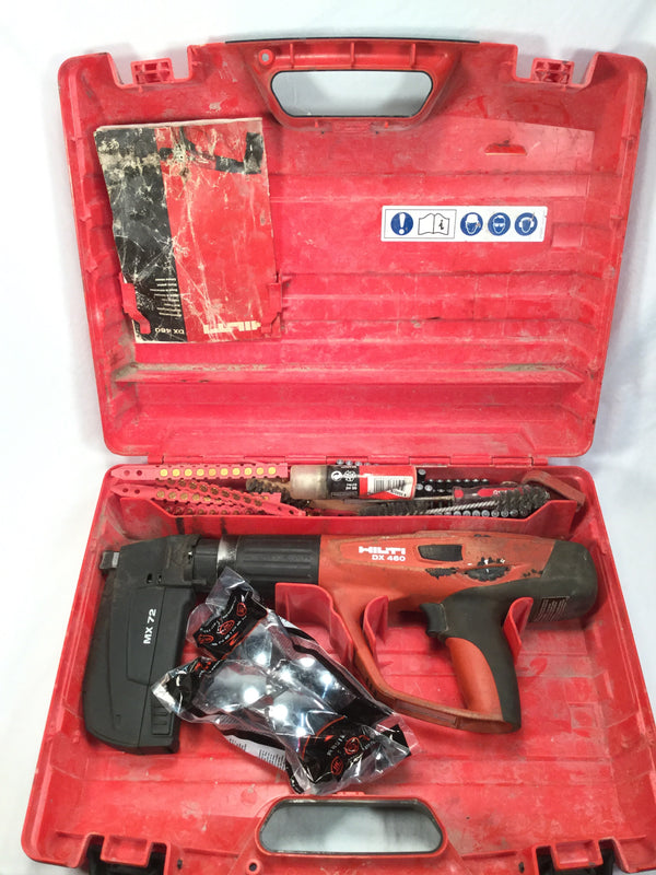 HILTI DX 460 Powder Actuated Tool W/ Hard Case And Extras