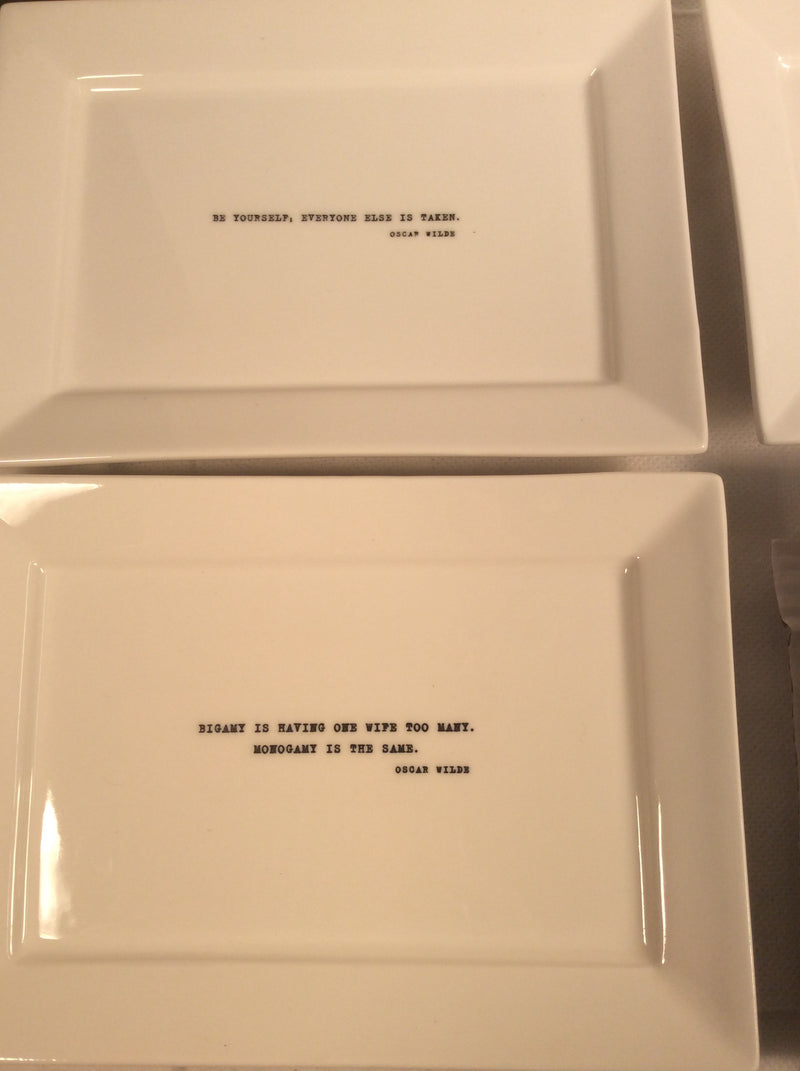 Oscar Wilde Literary Quote Cocktail Plates (4)