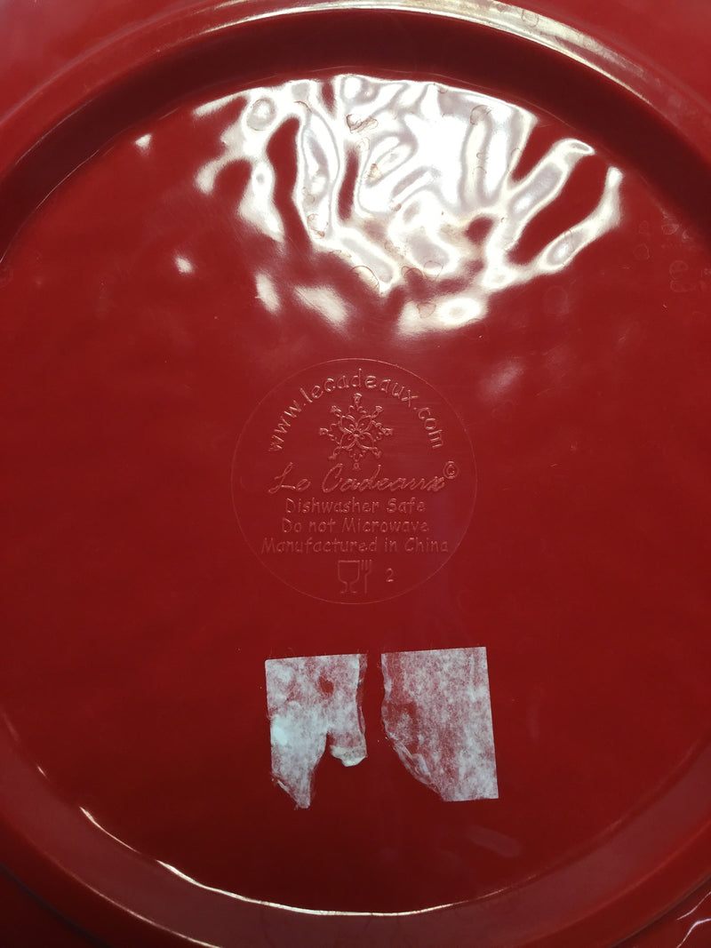 Le Cadeaux Red Salad Plates Set Of 4