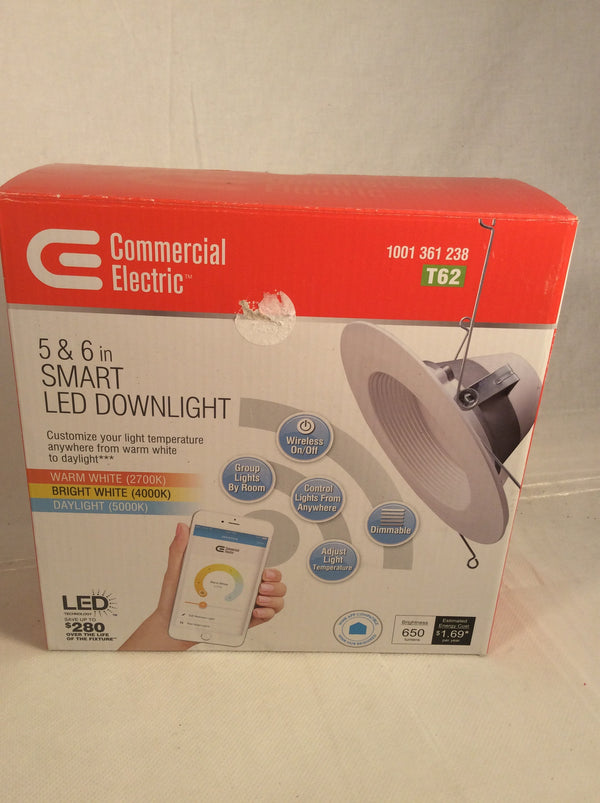 Commercial electric T62 smart led downlight