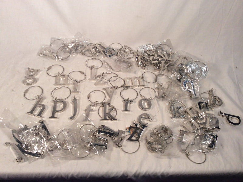 Lot of letter keychains