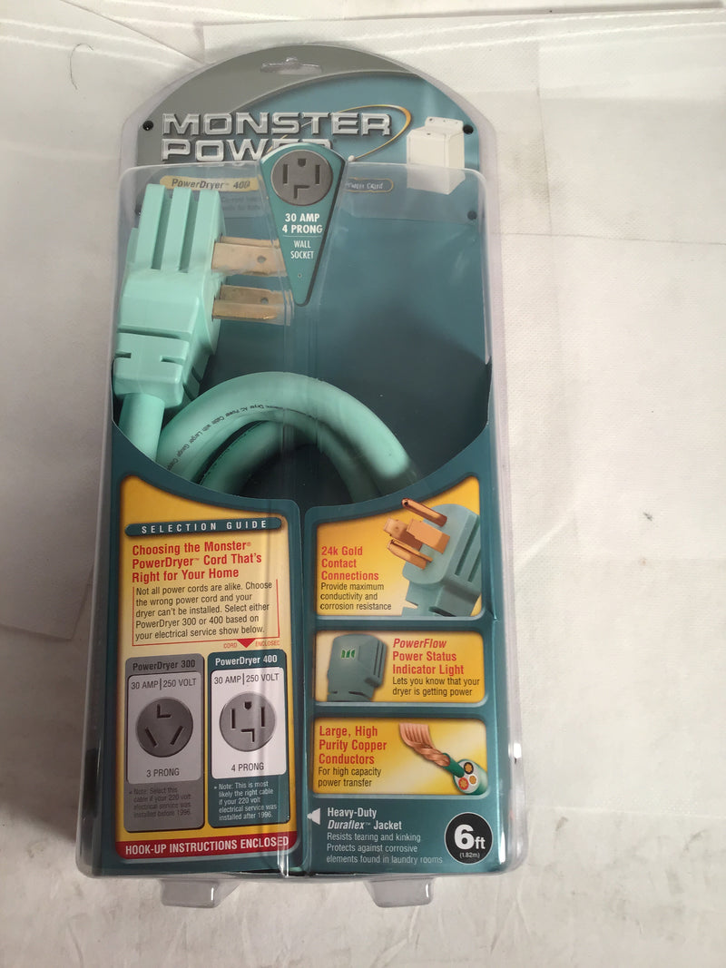 Monster powerdry 400 power cord 6ft