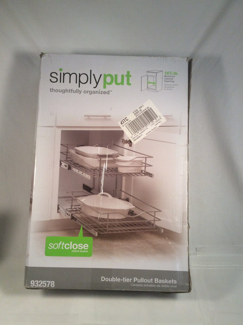 Simply put double tier pullout baskets (932578)