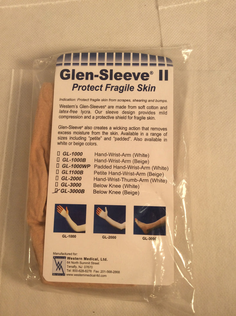 Glen-sleeve II (below knee) beige color fragile skin protection