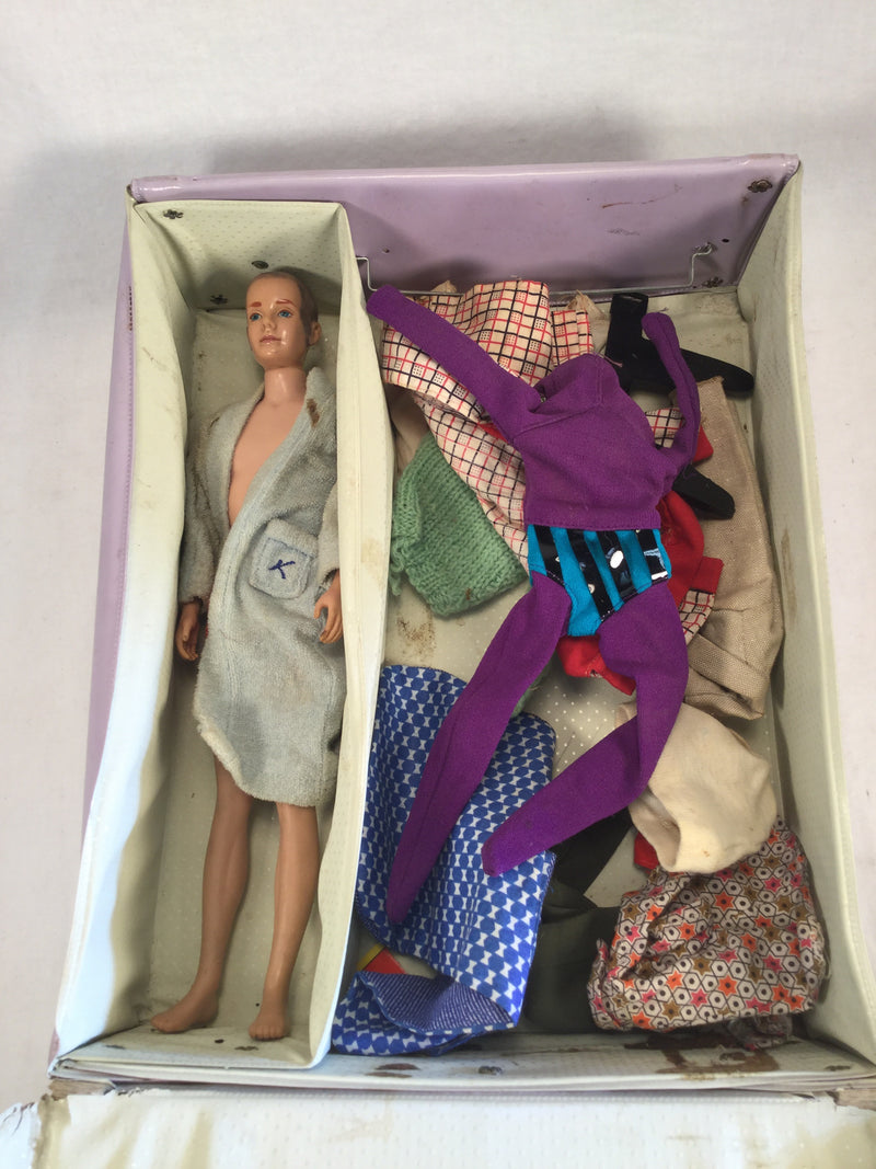 Vintage Barbie & Ken dolls W/doll cases and various clothes