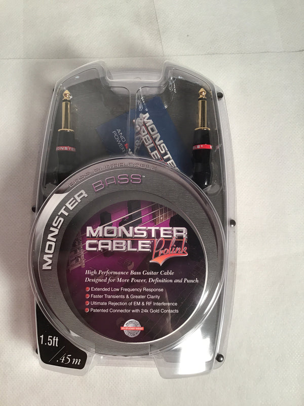 Monster bass guitar 1.5ft cable