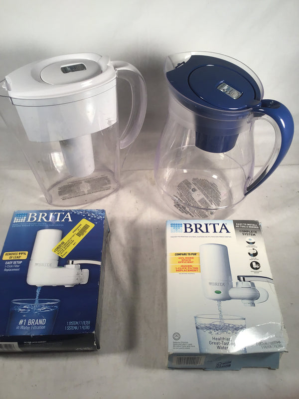 Brita water systems 2 water faucet system, 2 pitchers,