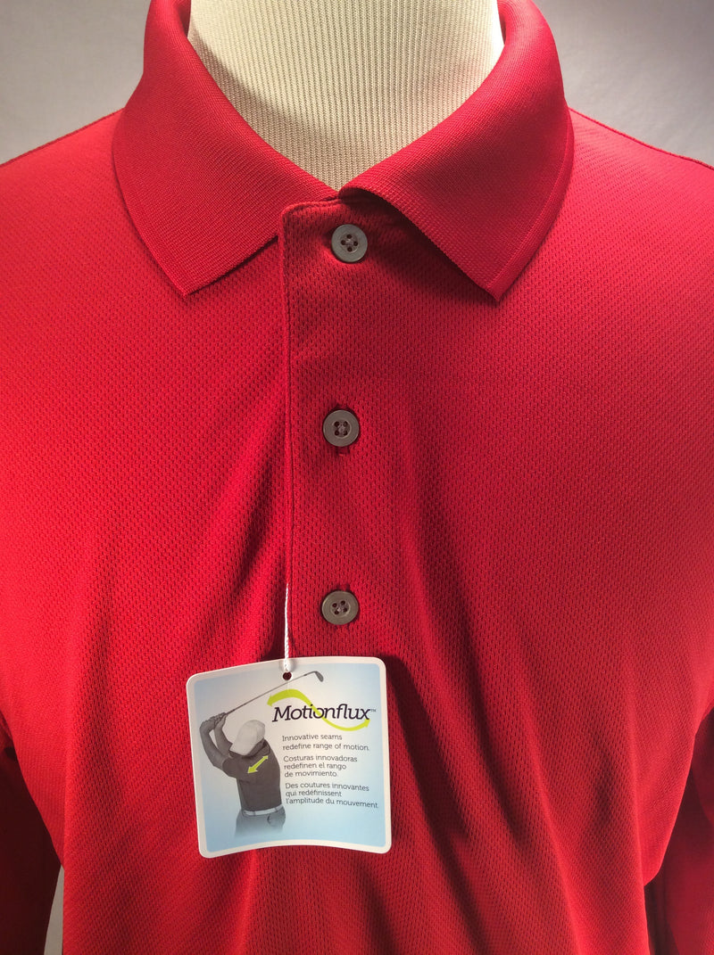 PGA TOUR airflux motionflux dry fit golf shirt men’s L UPF 50 red long sleeve