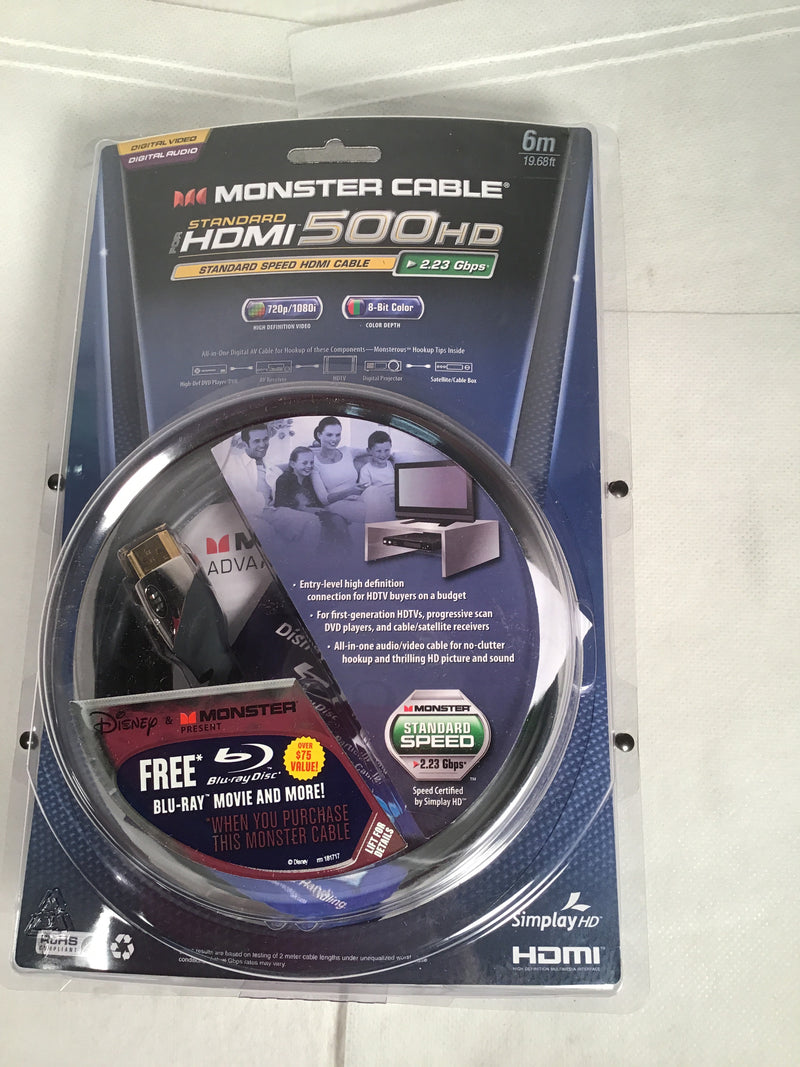 Monster hdmi 500hd cable 19.68ft