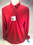 PGA TOUR airflux motionflux dry fit golf shirt men’s L UPF 50 red long sleeve