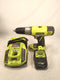 Ryobi Drill 18V Lithium + W/ Charger And Carrying Case