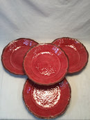 Le Cadeaux Red Salad Plates Set Of 4