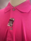 PGA TOUR dry fit golf shirt men L pink easy care UPF 15