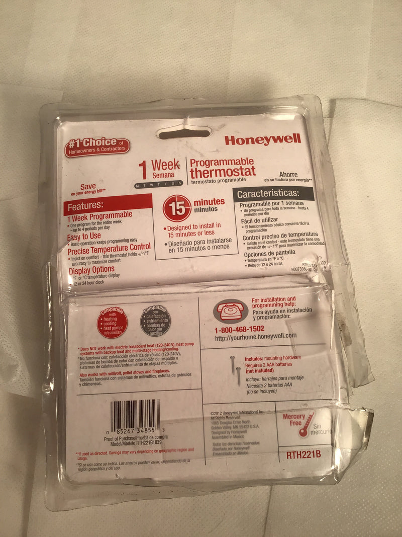 Honeywell rth221b programmable thermostat