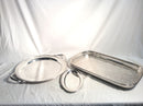 Oneida silver serving trays (3)