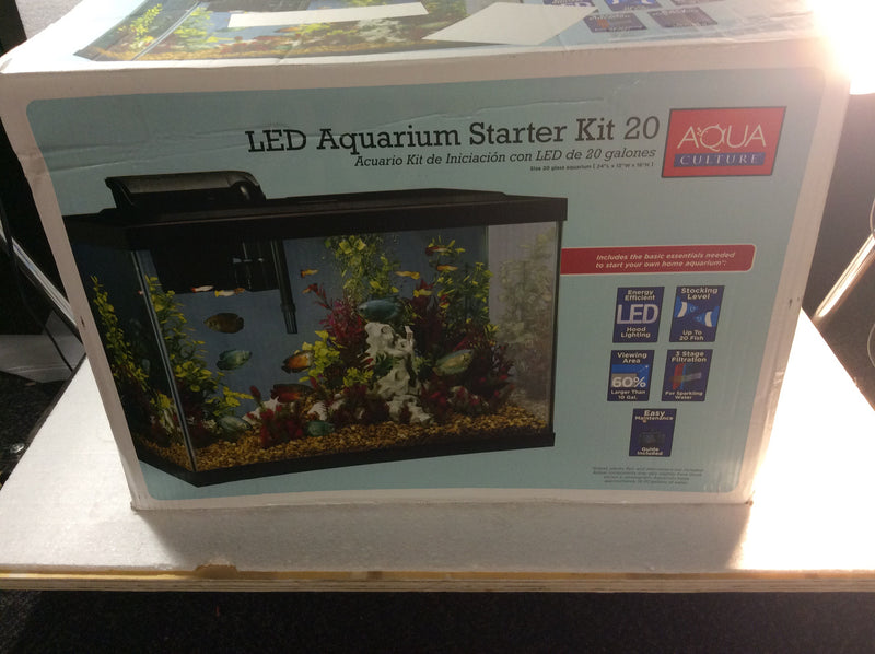 Aqua Culture 20 Gallon Fish Tank Hood with LED Light 