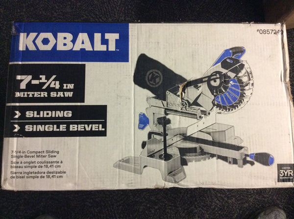 Kobalt 7-1/4 In Sliding Single Bevel Miter Saw