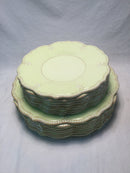 French Perle Melamine Plates W/ Kiwi Accent plates by Lenox Set Of 16