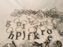 Lot of letter keychains