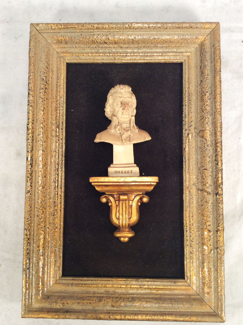 Mozart, Liszt, Bach, Beethoven, Set of 4 Framed Sculptures