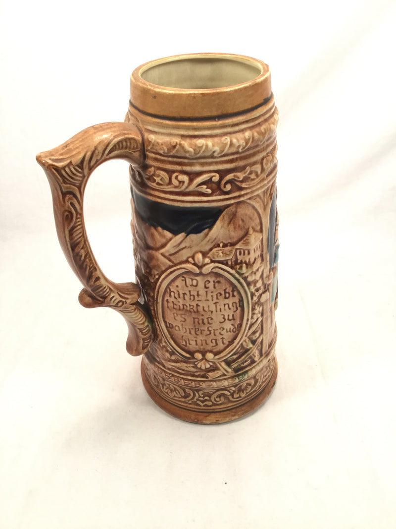 Vintage Ceramic Beer German Style Stein Made In Japan